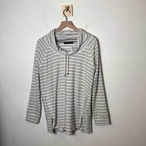 Tommy Hilfiger Pullover Drawstring Cowl Neck Turtleneck Tunic with Pockets